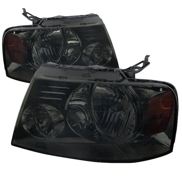 Spec-D Tuning 04-08 Ford F150 Crystal Housing Headlights Smoke 2LH-F15004G-RS - main